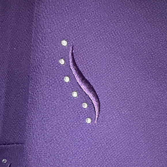 Karin Stevens Women's Petite Elegant Purple Dress - Picture 5 of 11